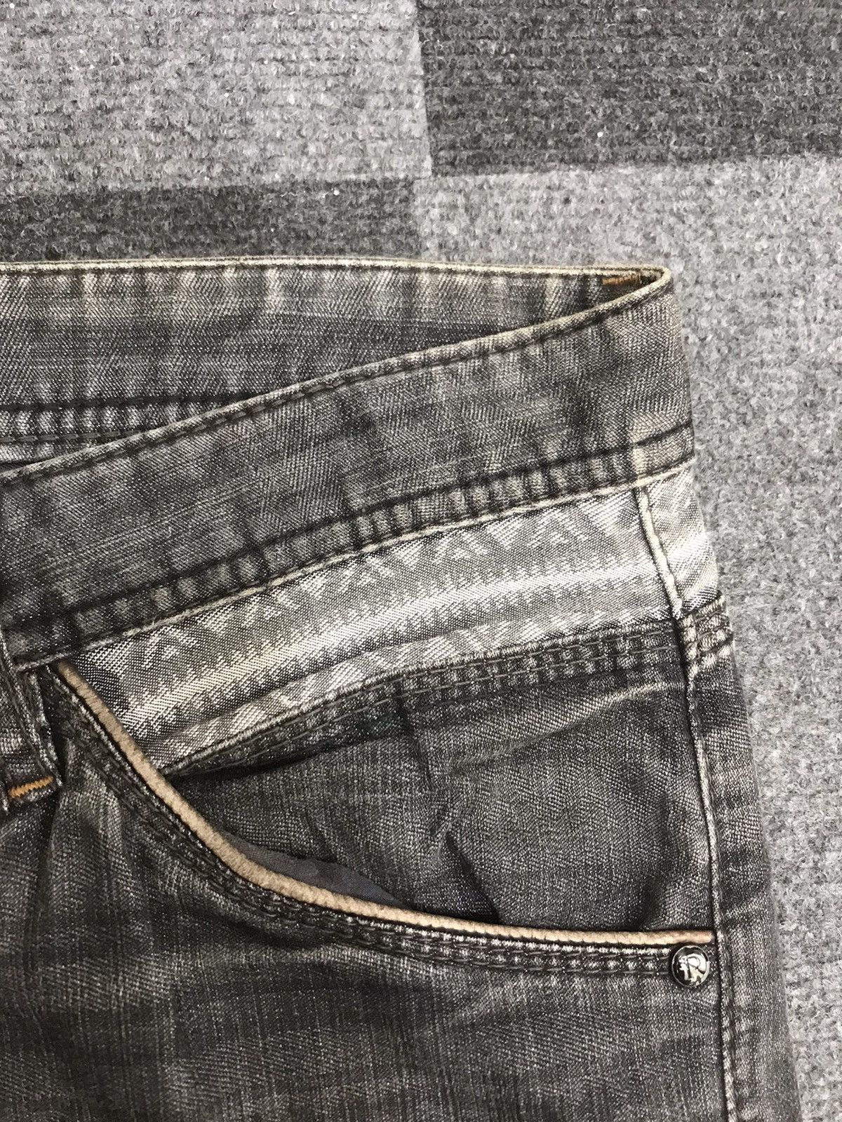 Japanese Brand 💥ULTRA RARE💥RIELABO NCFM Navajo Motive Soft Denim F241 Size US 33 - 11 Thumbnail