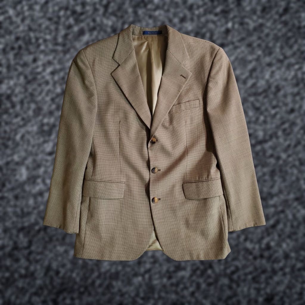 Chaps VINTAGE Chaps By Ralph Lauren 100% Wool Houndstooth Suit Jacket Mens Size 40R Size 40R - 1 Thumbnail