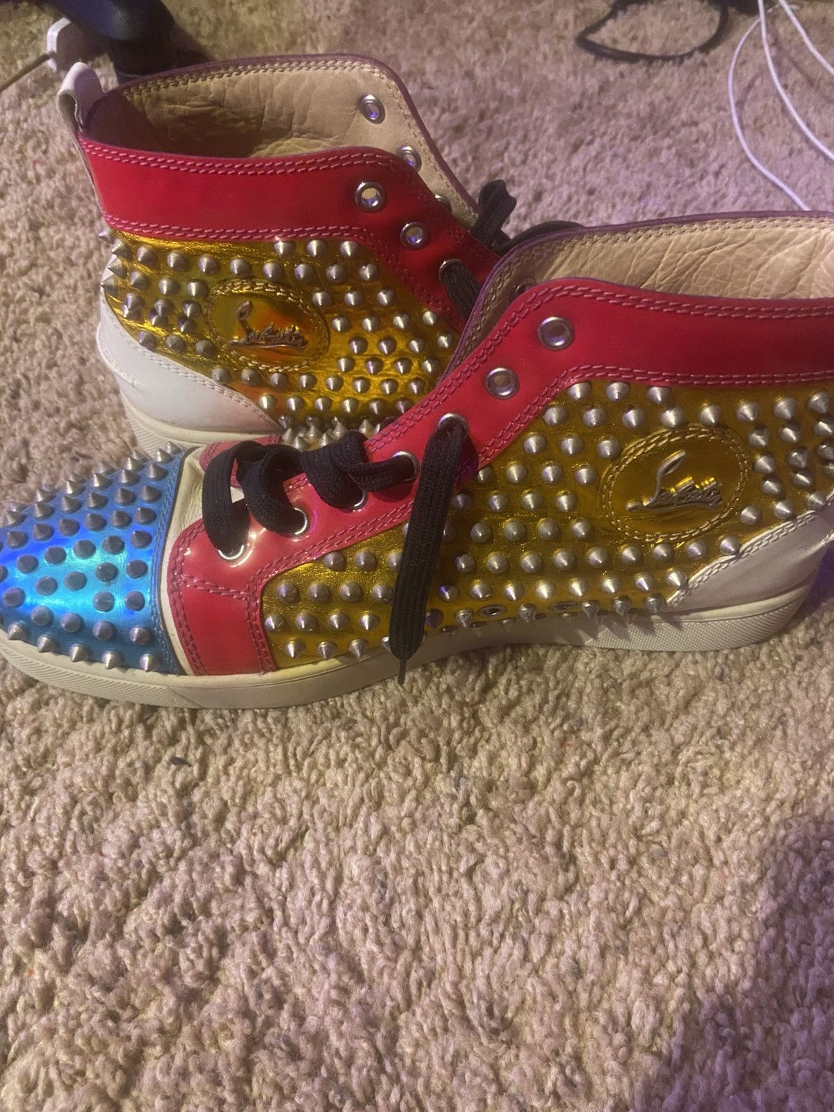 Christian Louboutin louboutin high top spiked sneakers Size US 11 / EU 44 - 1 Thumbnail