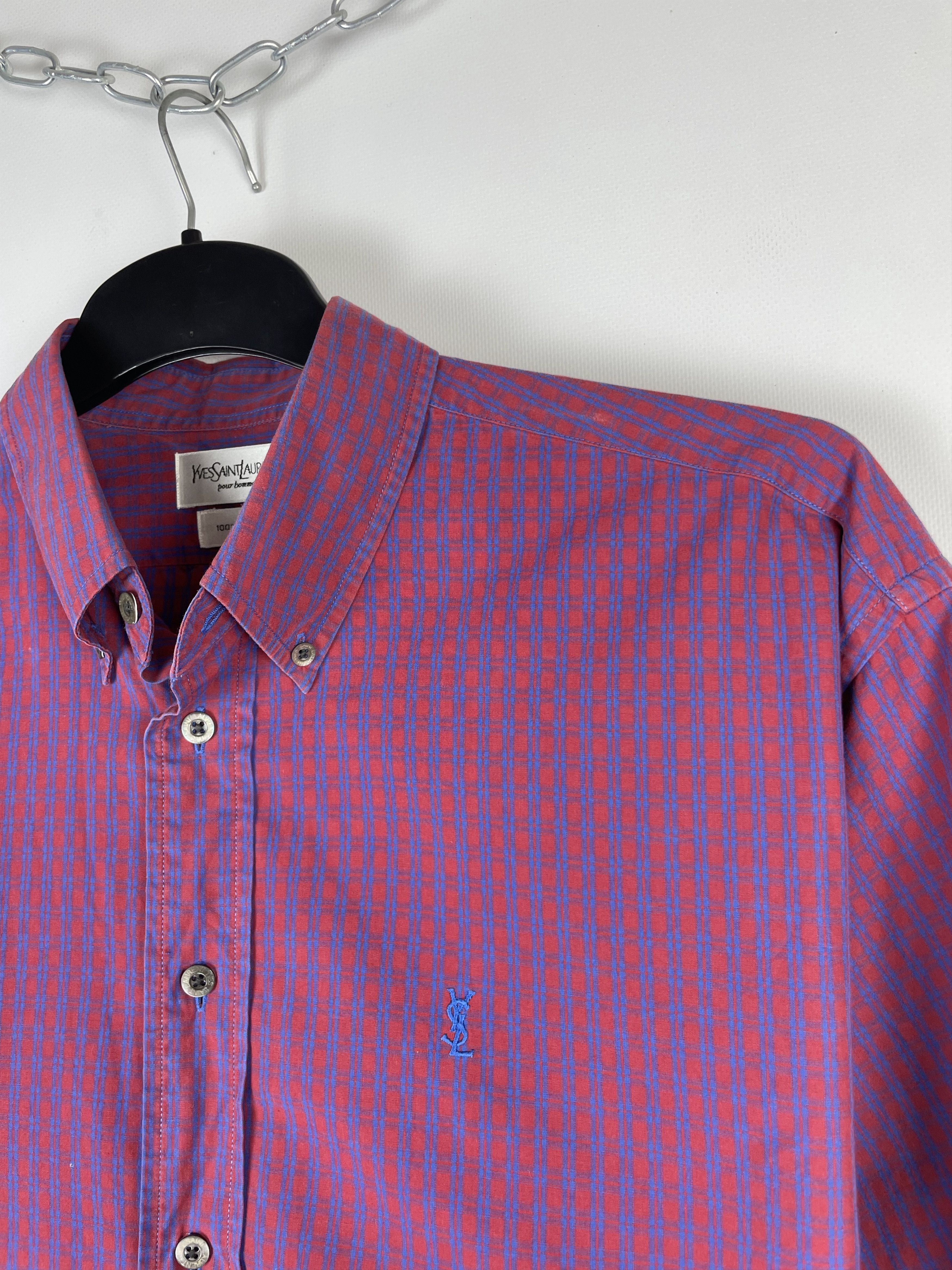 Vintage Vintage YvesSaintLaurent Ysl Pour Homme Button Up Shirt Size US L / EU 52-54 / 3 - 4 Thumbnail