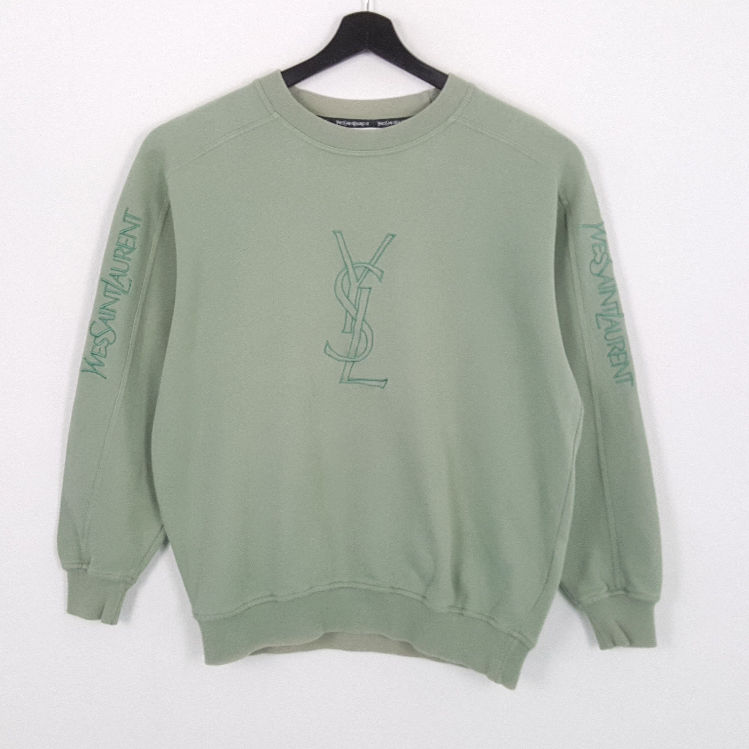 YVES SAINT LAURENT Center Logo Design Sweatshirt