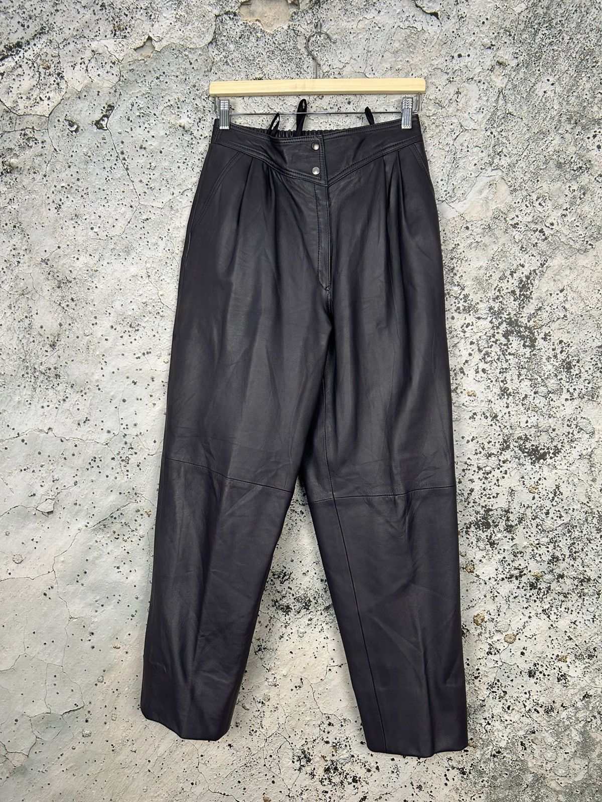 Vintage Genuine Leather Purple Pants Avant Garde Rock Punk