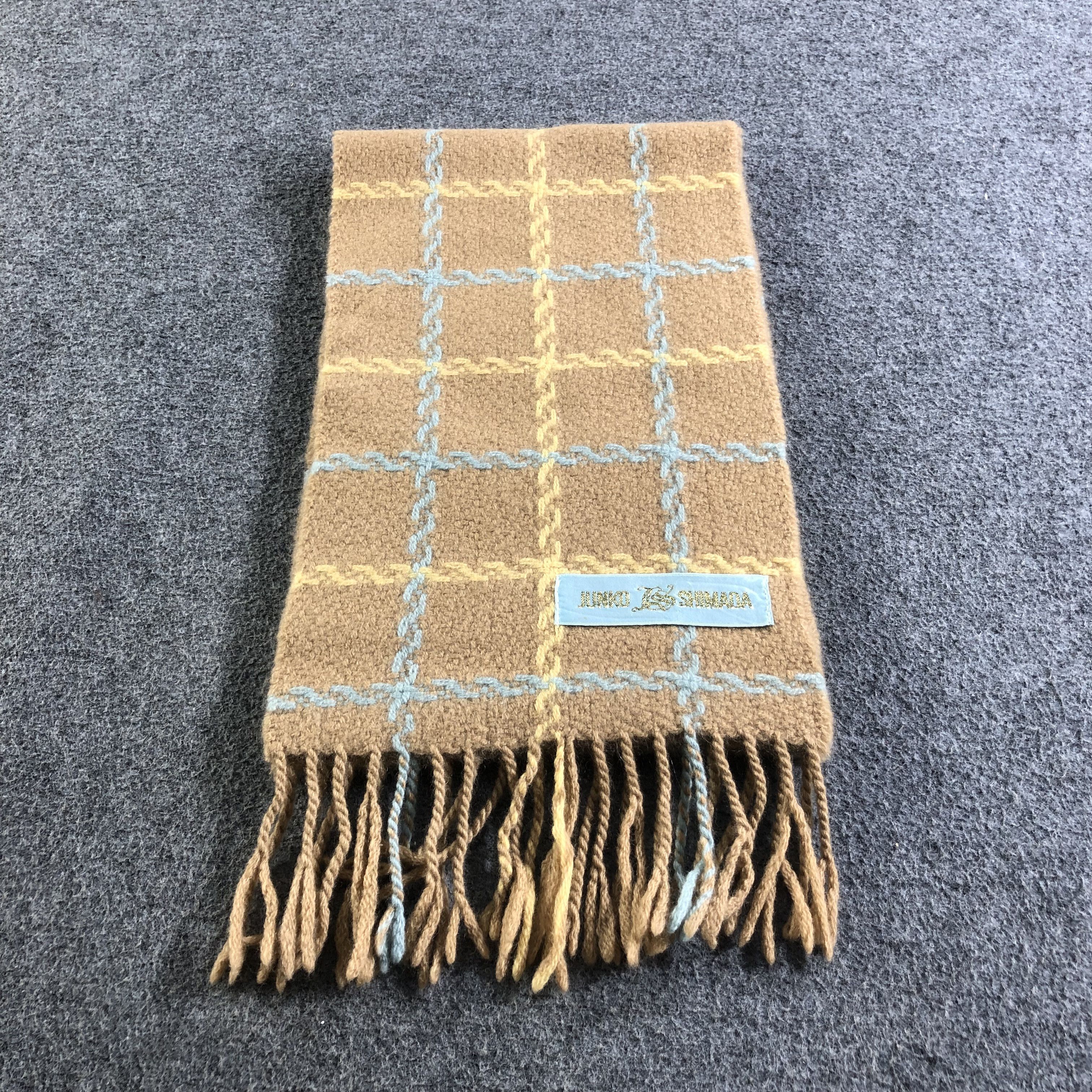 Junko Shimada Junko Shimada Tartan Wool Scarf Muffler Neckwear V2486 Size ONE SIZE - 2 Thumbnail