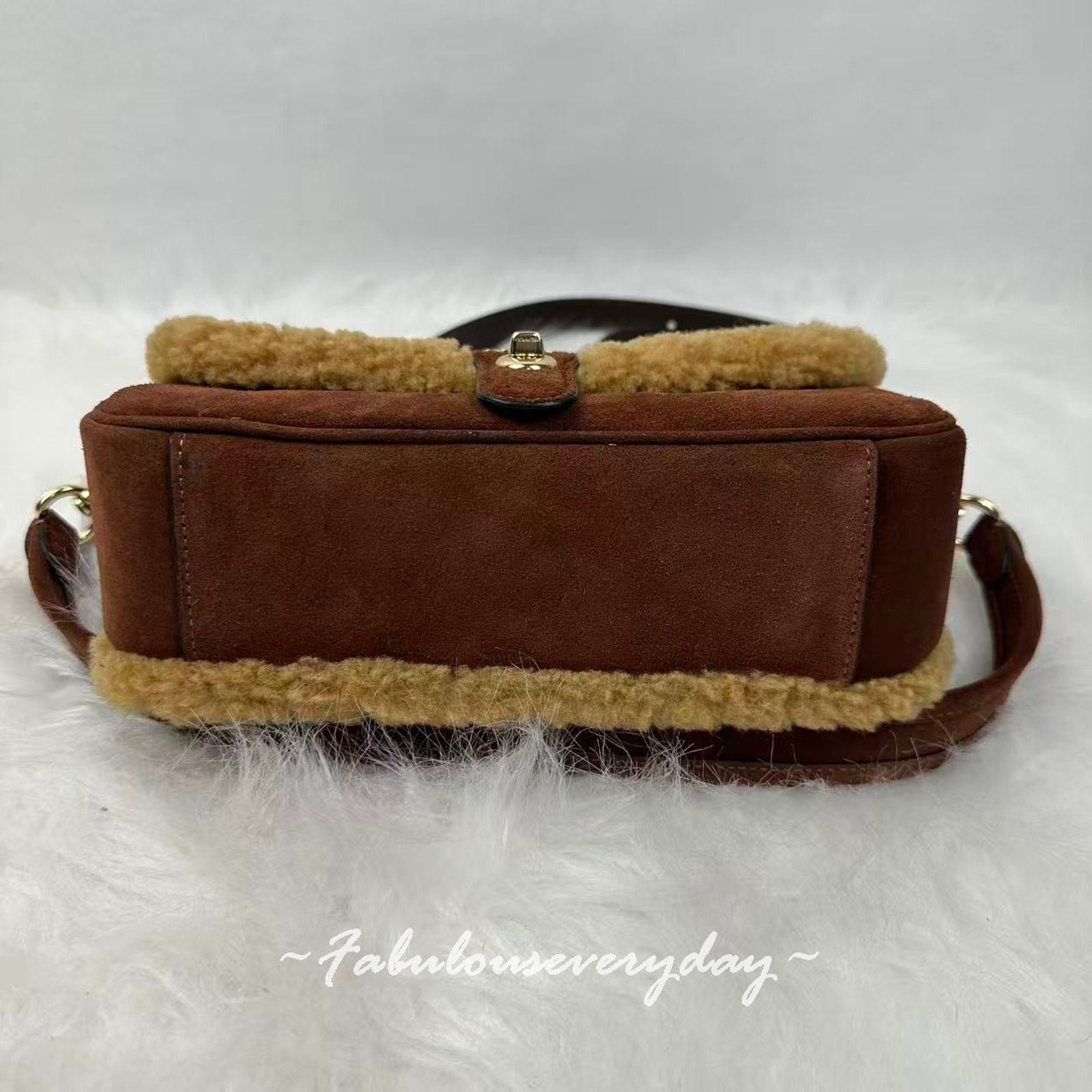 Coach coach Hadley Shoulder xbody Suede/Shearling/ Vintage Brown Size ONE SIZE - 6 Thumbnail