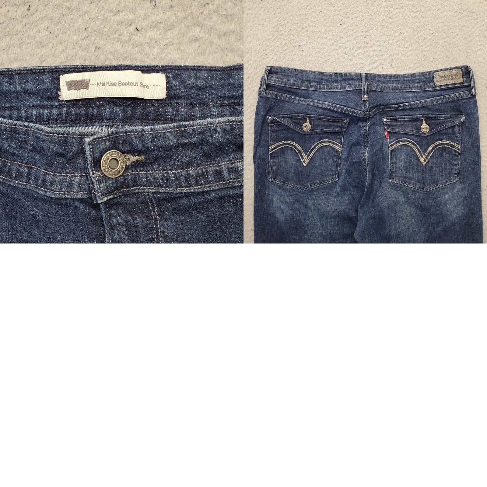 Levi's Levi's Jeans Womens 14 Bootcut Blue Denim Stretch Mid-Rise 5-Pocket Regular Inseam 30.25" Size 14 Womens Type: Jeans Size 36" / US 14 / IT 50 - 8 Thumbnail
