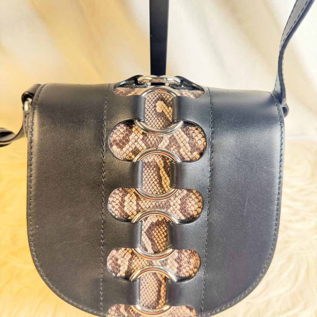 Alexander Wang Alexander Wang Mini Lia Saddle Bag - Snakeskin & Rhodium Size ONE SIZE - 2 Thumbnail
