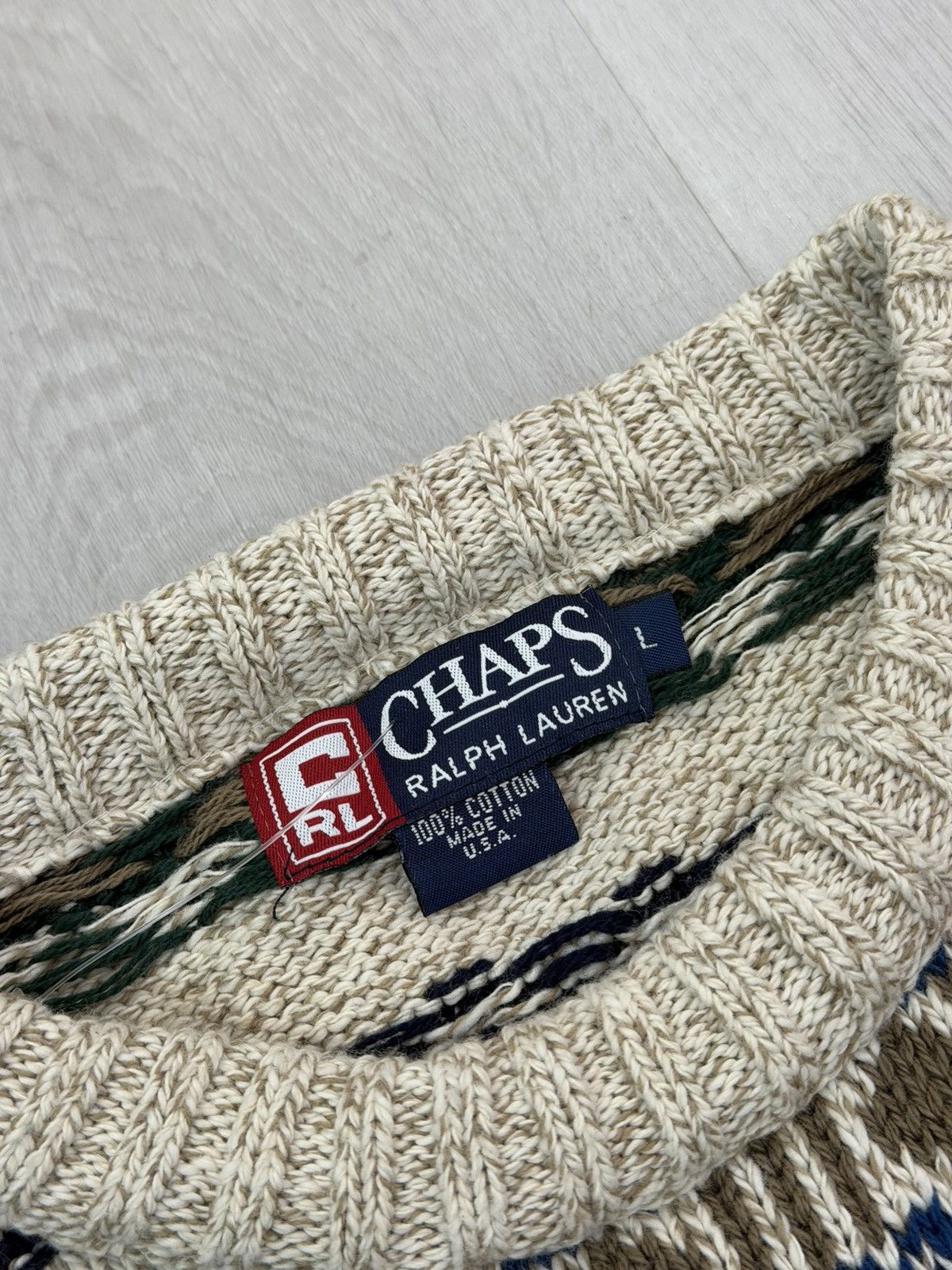Chaps Ralph Lauren Vintage 90s Chaps Ralph Lauren 3D Cable Knit Sweater L USA Size US L / EU 52-54 / 3 - 5 Thumbnail
