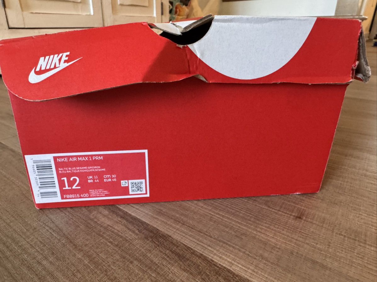 Nike Nike Air Max 1 Premium "Corduroy Baltic Blue" Size US 12 / EU 45 - 14 Thumbnail