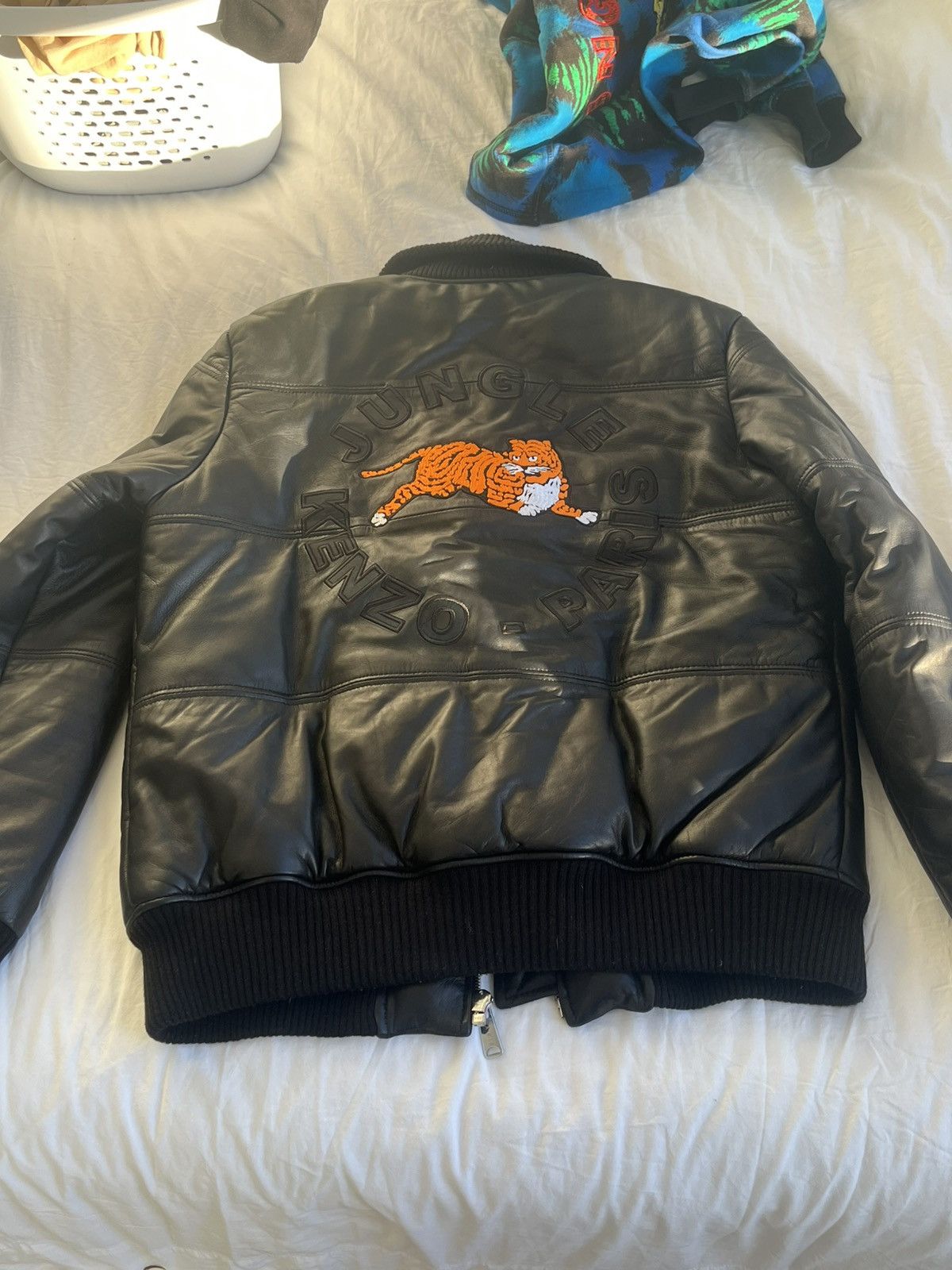 Kenzo Kenzo x H&M 2016 Leather Bomber Jacket — Jungle Size US L / EU 52-54 / 3 - 1 Thumbnail