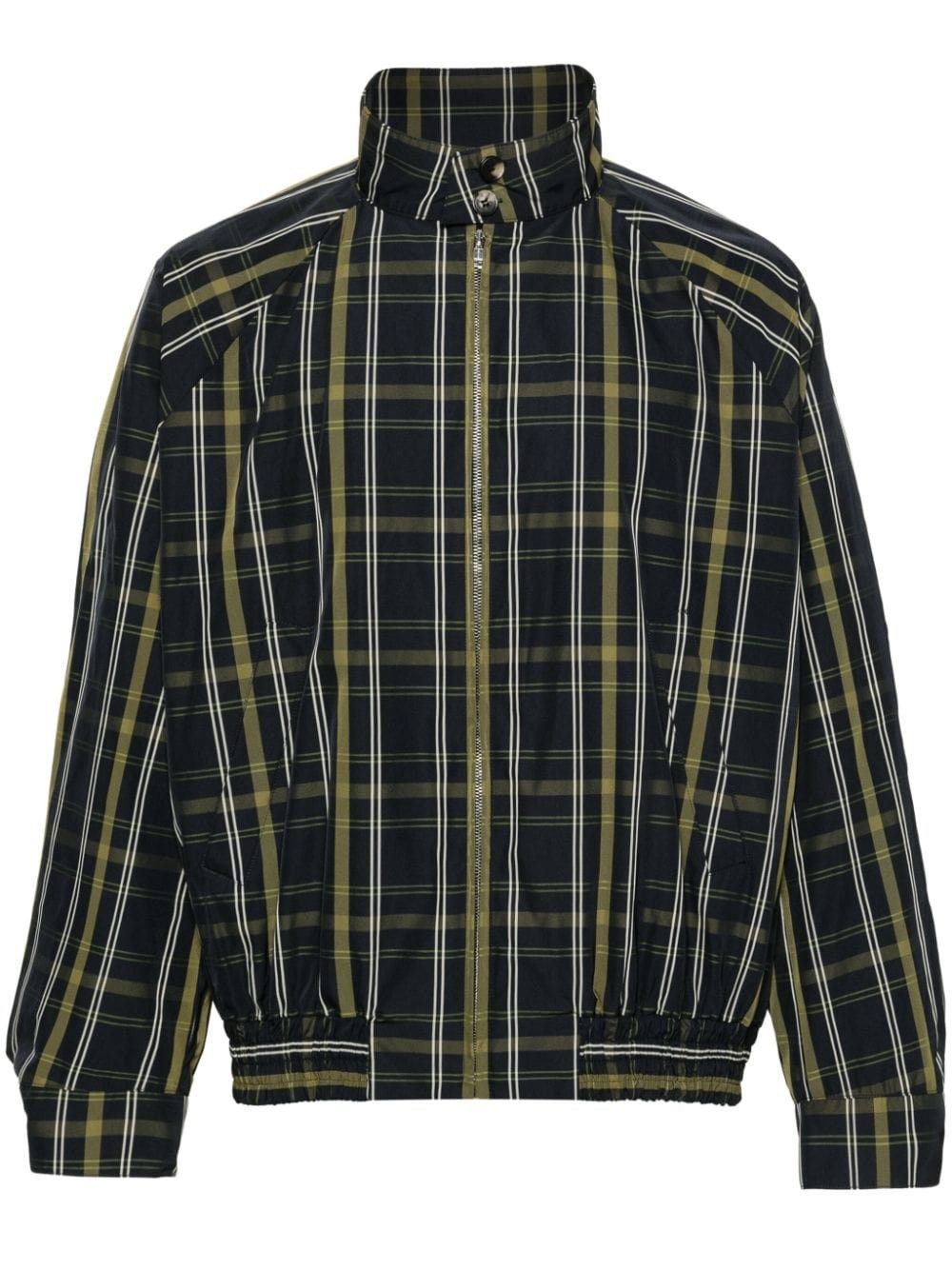 o1w1db10125 Check-Pattern Bomber Jacket in Multicolor