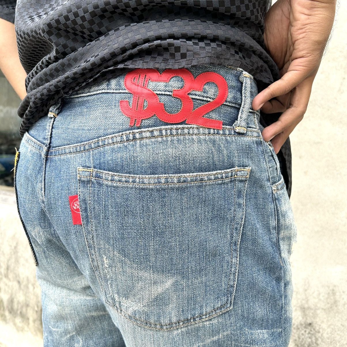 Swagger Swagger Patch Dollar Pirates Distressed Denim Size US 35 - 18 Thumbnail