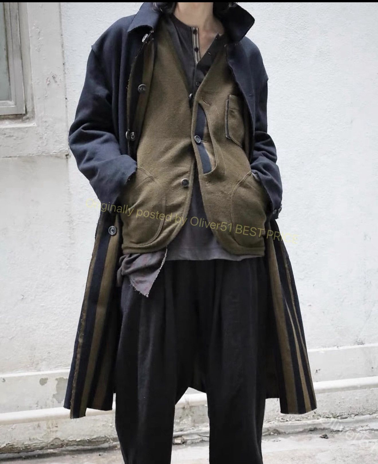Ziggy Chen Ziggy Chen 23AW wool ochre‑yellow striped coat YYYY17/2610 Size US S / EU 44-46 / 1 - 3 Thumbnail