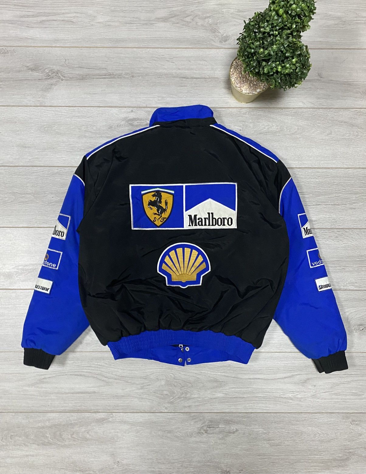 Marlboro Ferrari Marlboro shell Vodafone vintage racing bomber jacket Size US XL / EU 56 / 4 - 3 Thumbnail