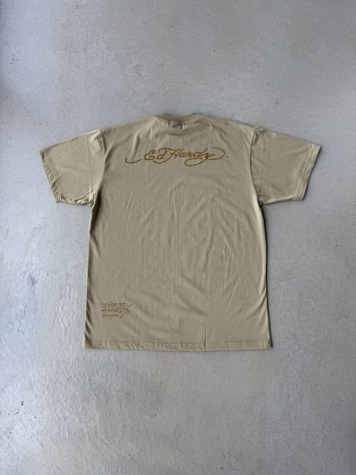 Ed Hardy Vintage Y2K Ed Hardy Skull Tan T-Shirt Size US XL / EU 56 / 4 - 2 Thumbnail
