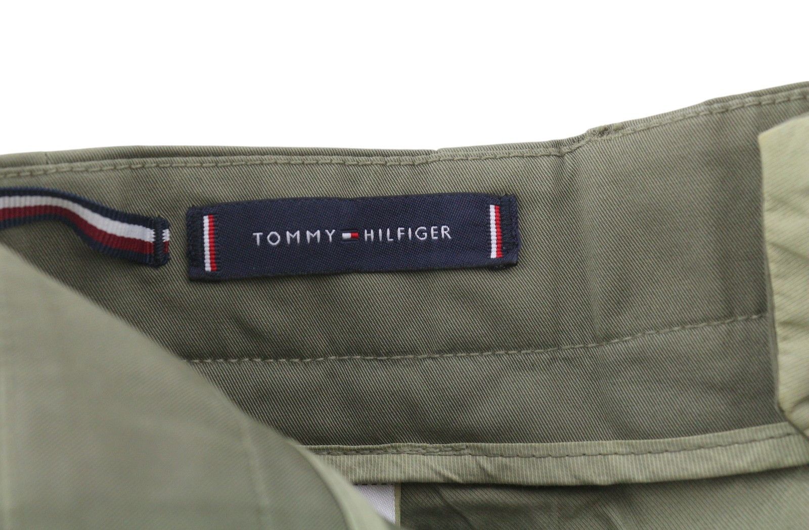 Tommy Hilfiger ARMY STRETCH TWILL W32 Khaki Pleated Trousers 84977 Size US 32 / EU 48 - 12 Thumbnail