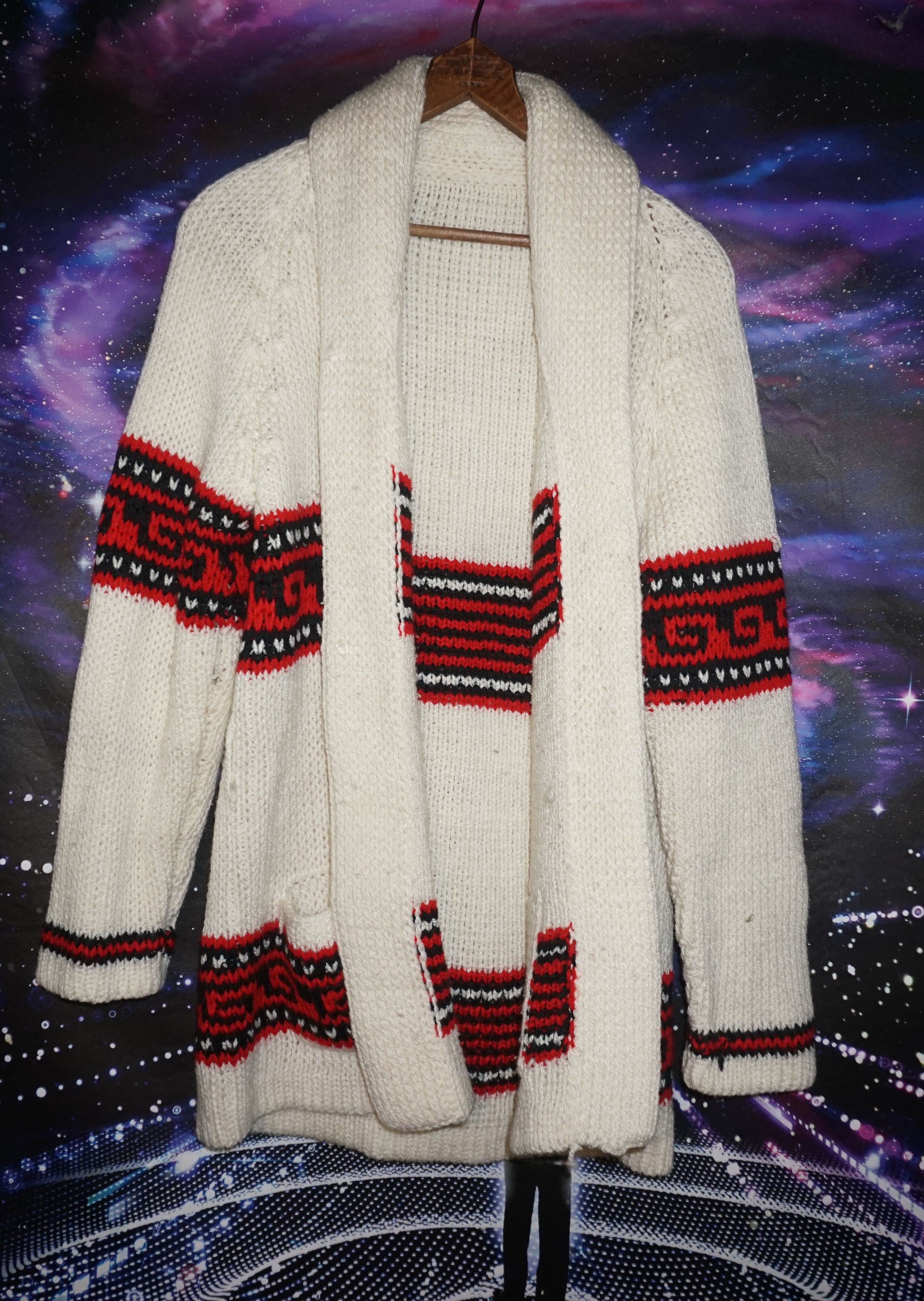 Vintage Shawl Collar Belted Knit Cardigan Sweater Robe Size US M / EU 48-50 / 2 - 1 Thumbnail