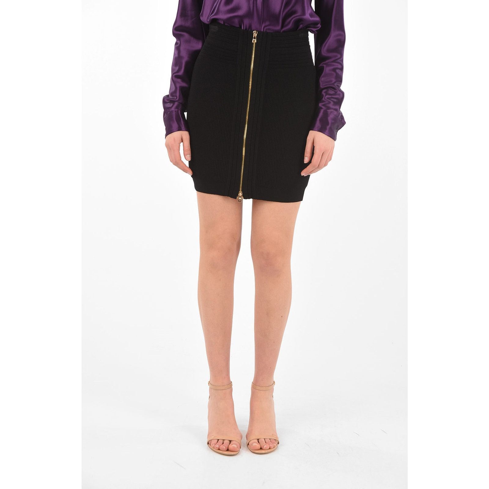 Balmain Balmain Ribbed-Knit Mini Skirt sz 46 FR (14 US) Size 36" / US 14 / IT 50 - 2 Thumbnail