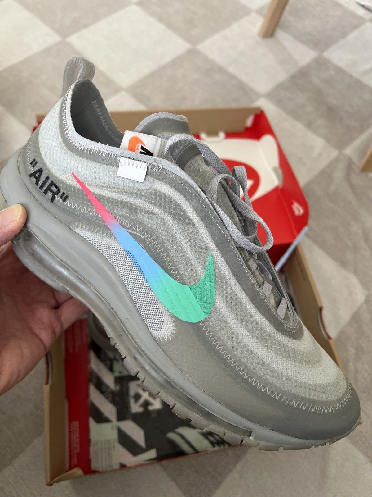 Nike × Off-White Nike air max 97 x off white menta size 8.5us Size US 8.5 / EU 41-42 - 8 Thumbnail