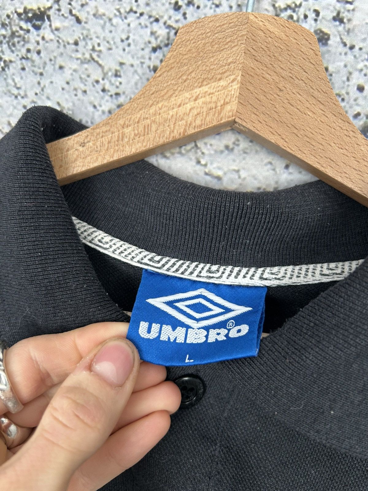 Vintage Vintage Manchester United Umbro Polo Jersey 90s Football Size US L / EU 52-54 / 3 - 4 Thumbnail