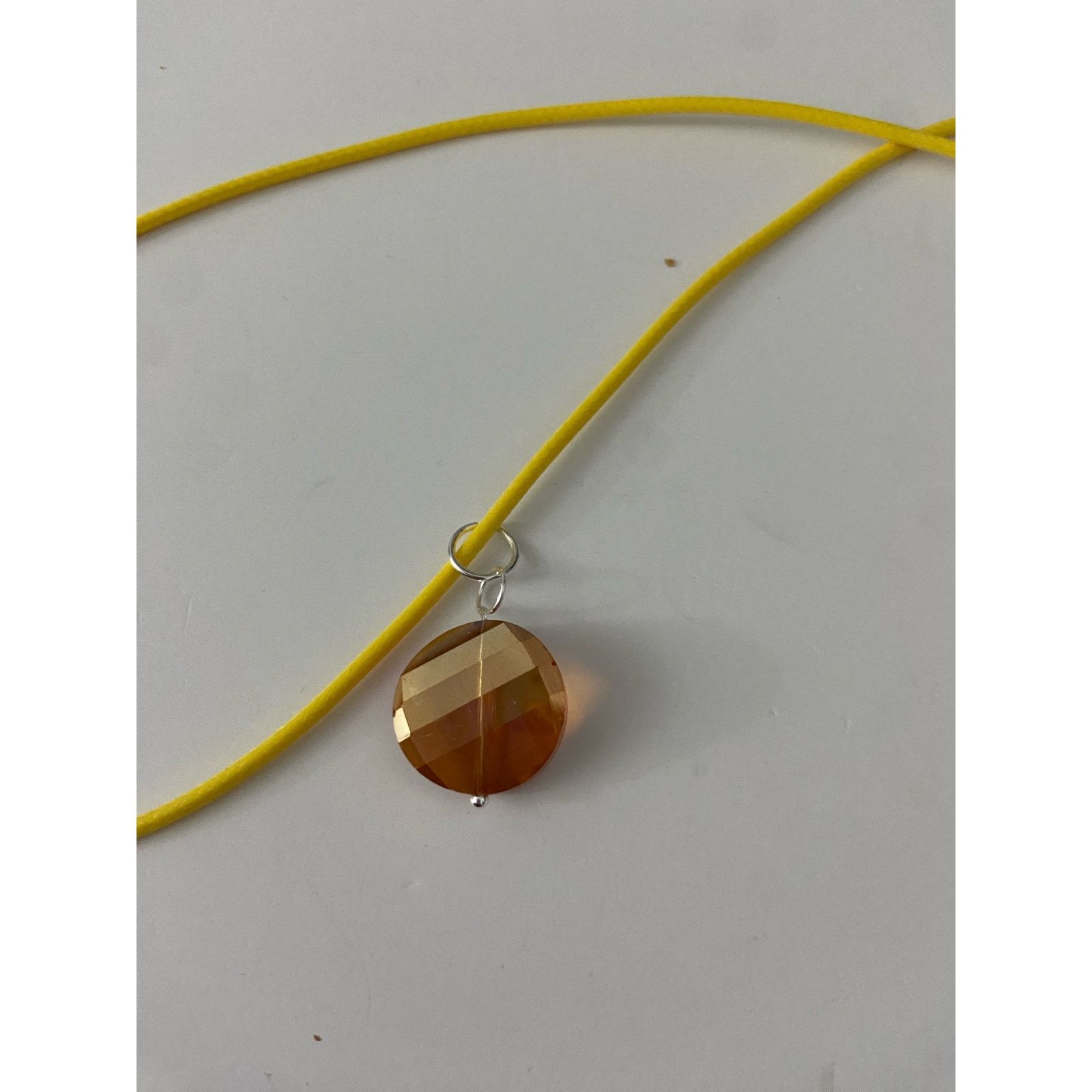 Handmade orange glass pendant necklace Size ONE SIZE - 2 Thumbnail