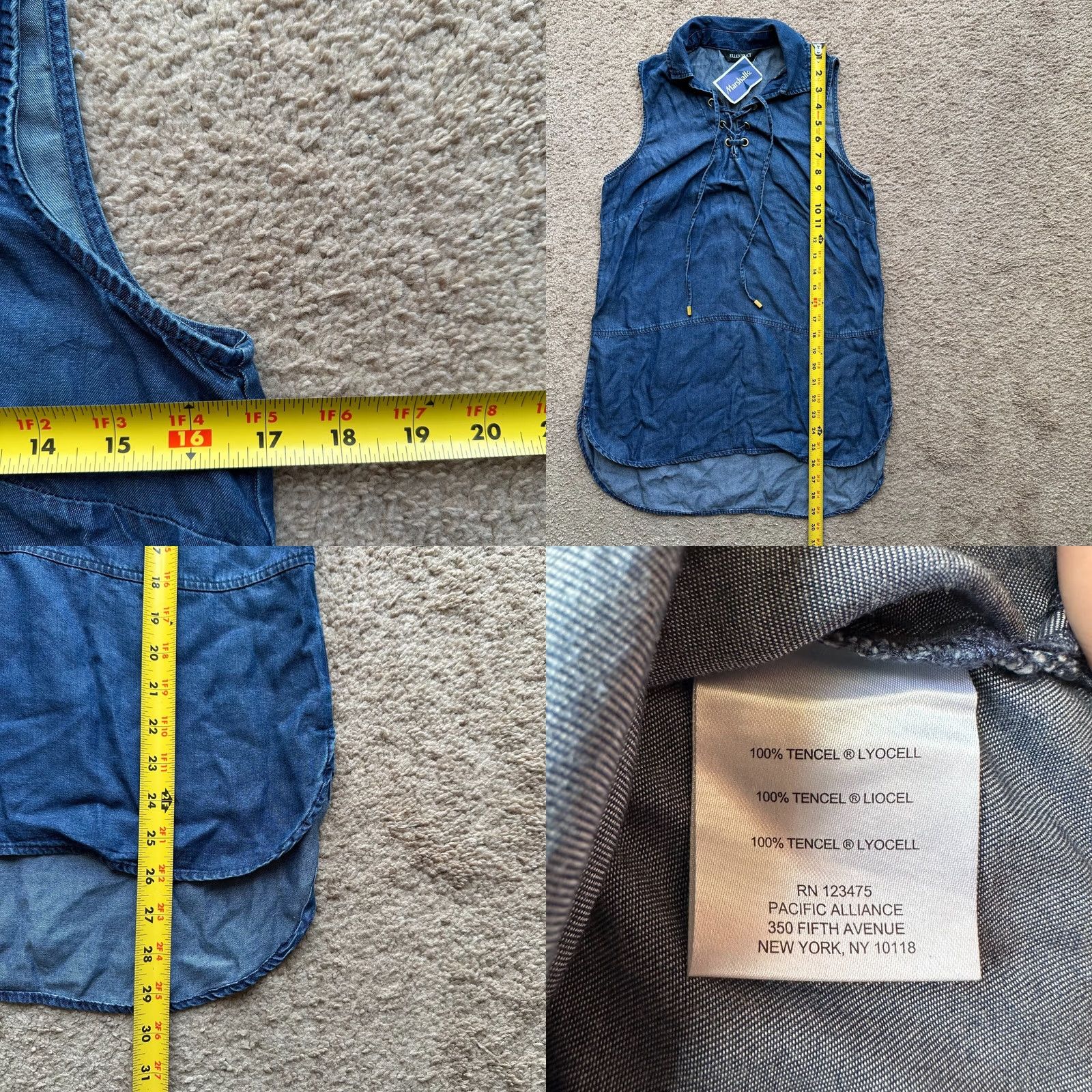 Ellen Tracy Ellen Tracy Blue Pullover Top Womens Small Sleeveless Lightweight Lyocell NWT Size S / US 4 / IT 40 - 8 Thumbnail