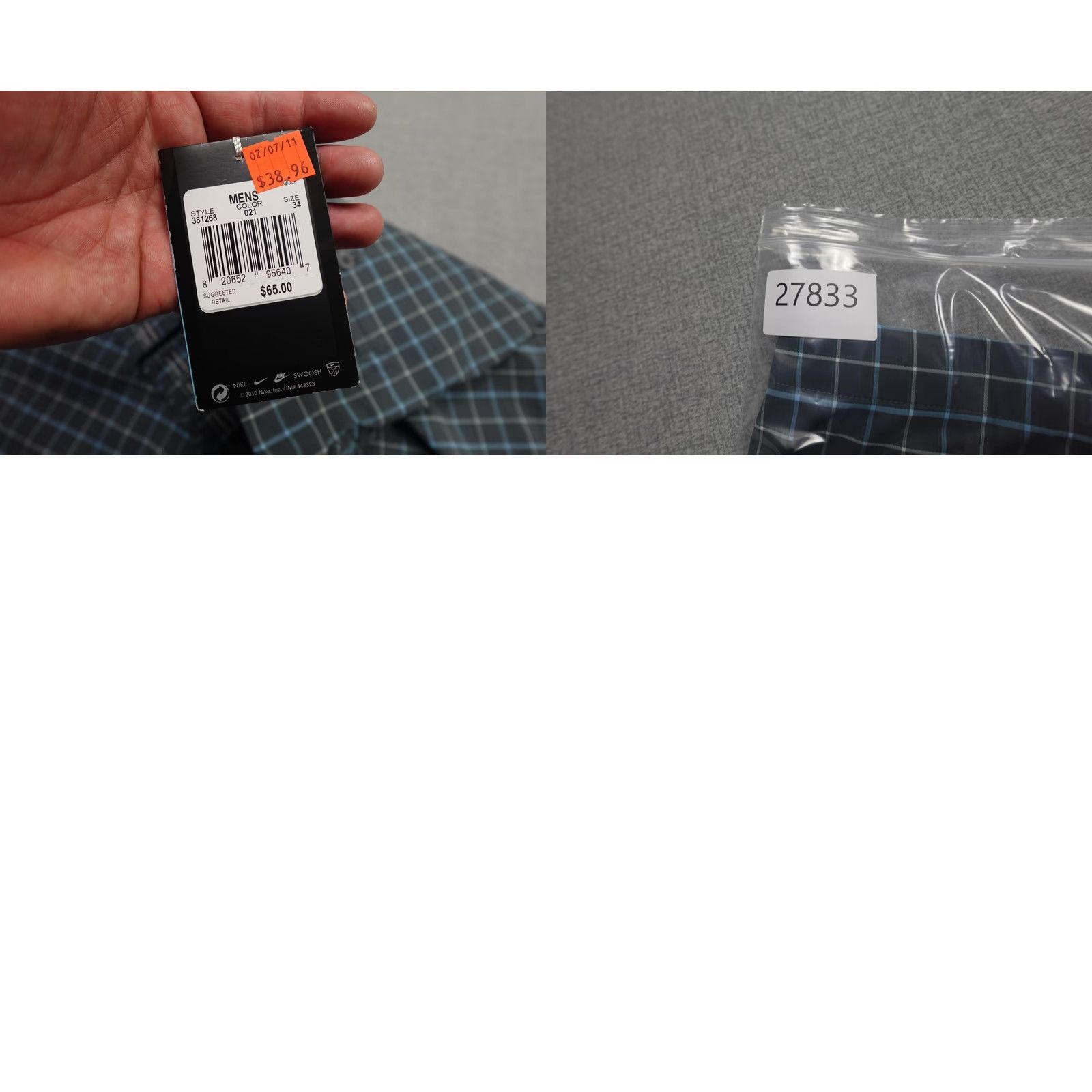 Nike Nike Golf Shorts Mens 34 Gray Plaid Microfiber Performance Chino Stretch NWT Size US 34 / EU 50 - 8 Thumbnail