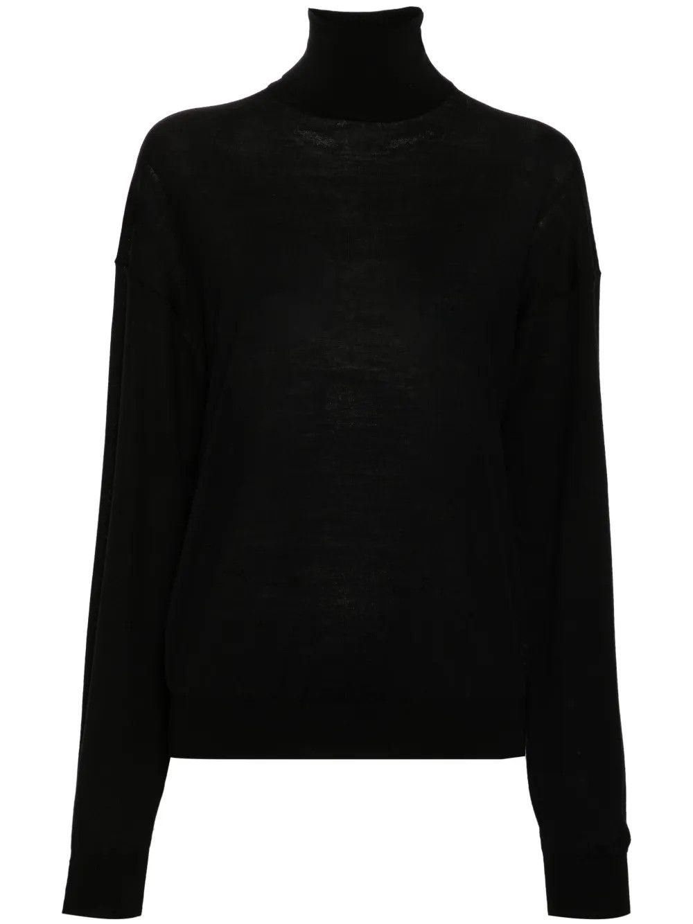 Saint Laurent Paris o1y0126 Turtleneck Sweater in Black Size M / US 6-8 / IT 42-44 - 1 Thumbnail