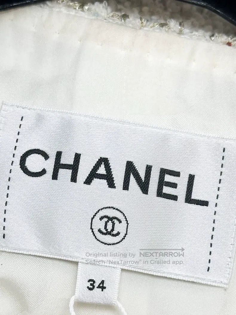 Chanel Chanel Plate-button woven two-pocket plaid tweed long-slee Size XXS / US 00 / IT 34 - 5 Thumbnail