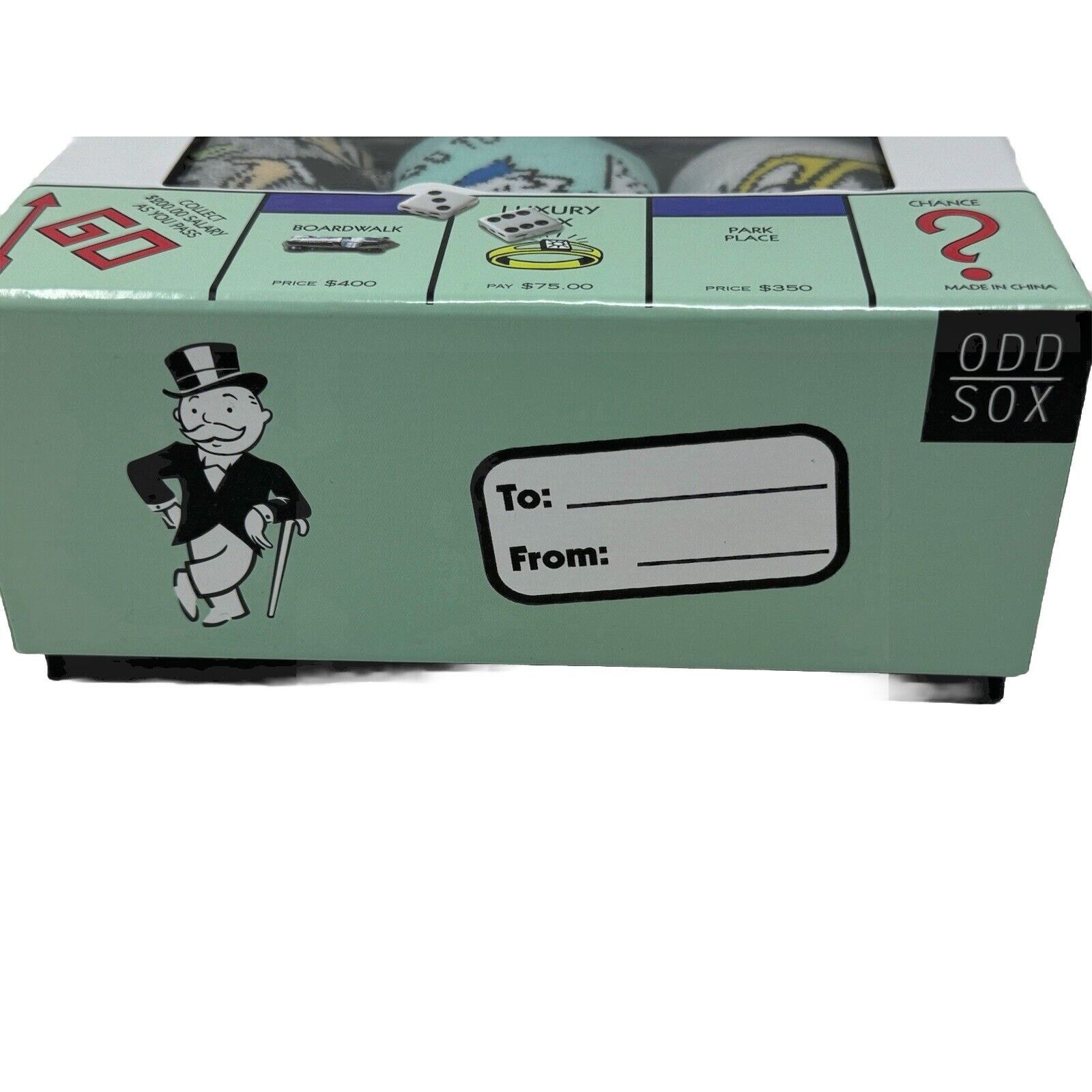 The Unbranded Brand Odd Sox Funny Crew Socks Monopoly Board Game Large Men 8-12 Size ONE SIZE - 8 Thumbnail