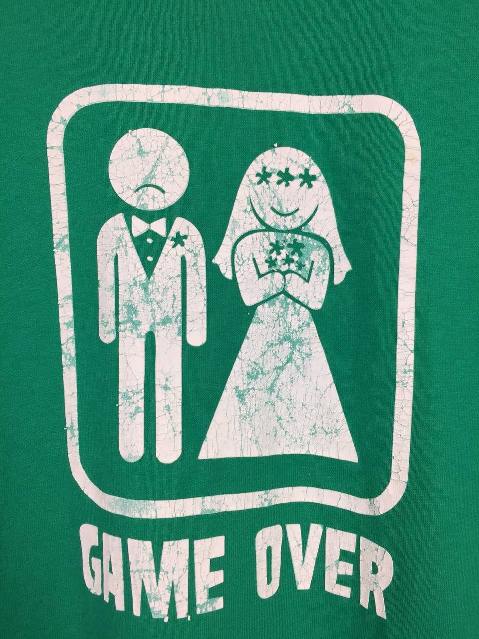 Gildan Vtg Y2K Game Over Wedding Funny Sarcastic Tee Size US M / EU 48-50 / 2 - 4 Thumbnail