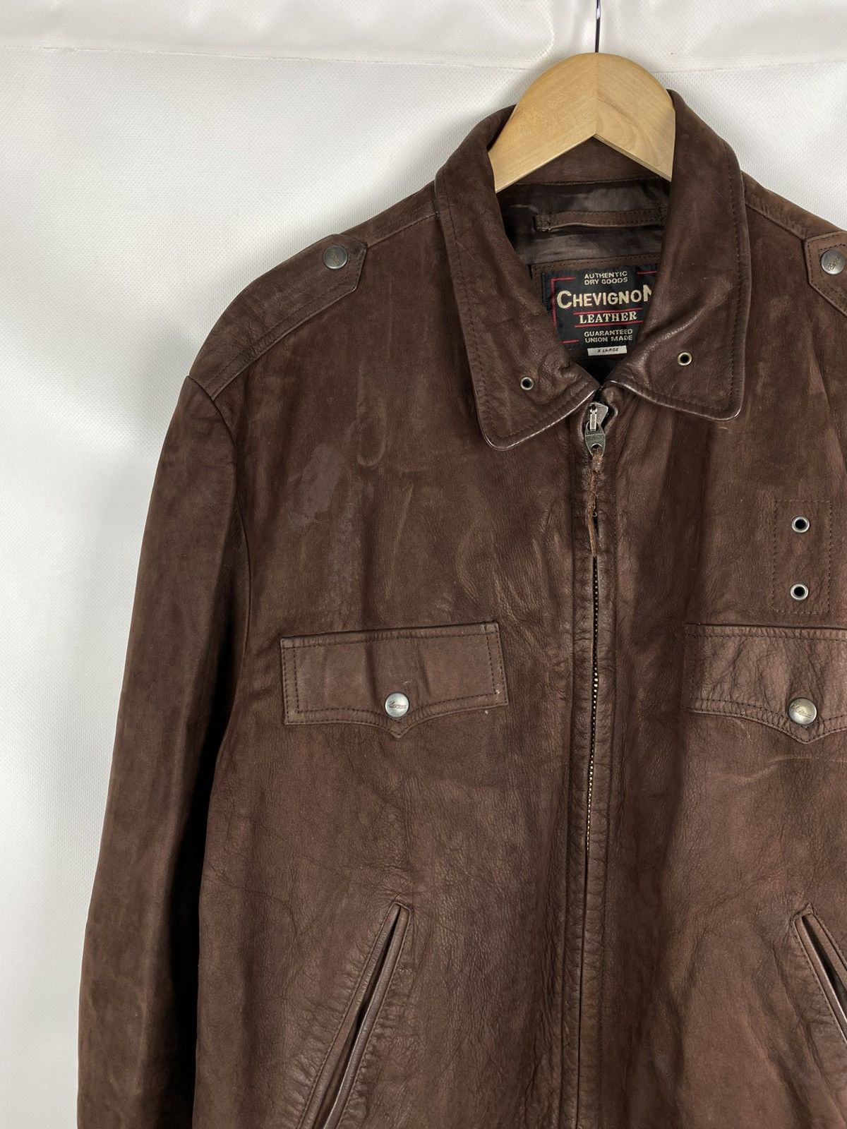 Chevignon Chevignon vintage men’s leather western style bomber jacket Size US XL / EU 56 / 4 - 2 Thumbnail