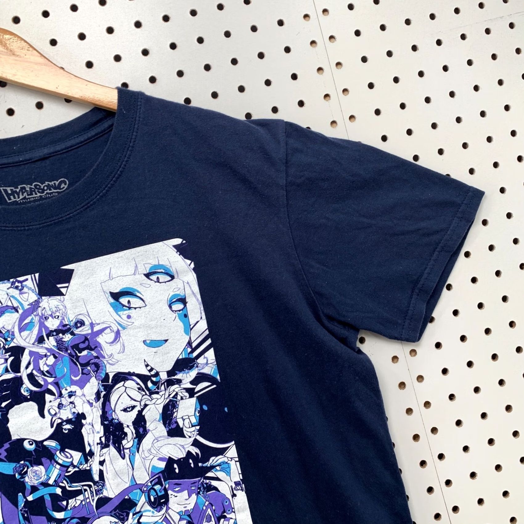 Vintage HYPERSONIC MUSIC CLUB Shirt Navy Blue ANIME Mens Medium Size US M / EU 48-50 / 2 - 4 Thumbnail