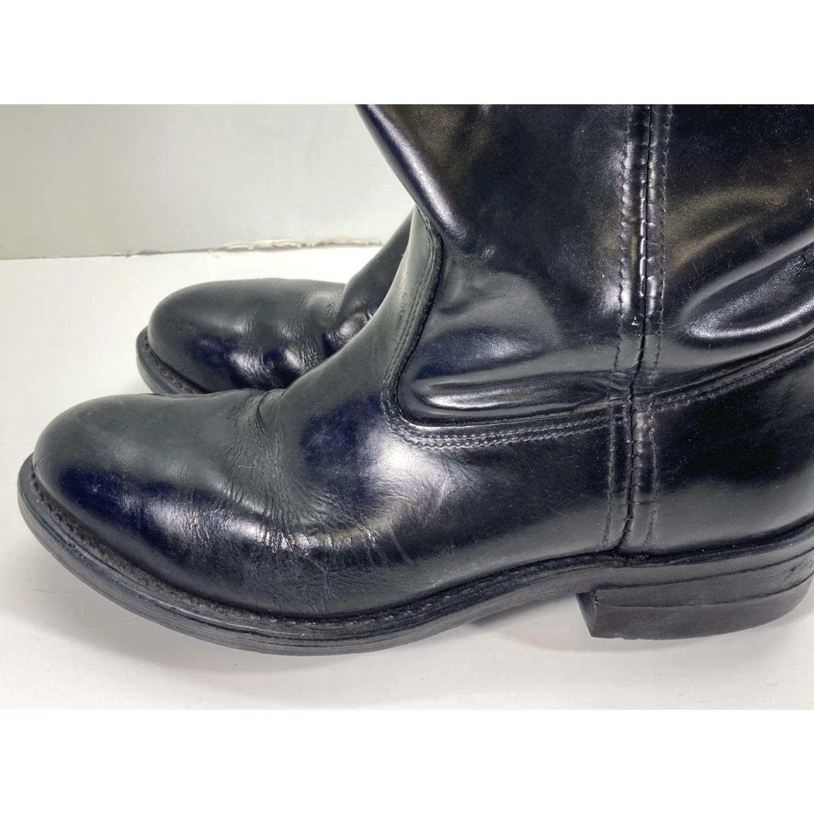 Vintage Iron Age Steel Toe Safety Roper Boots Men Size 9 EE Wide Black Leather Western Size US 9 / EU 42 - 5 Thumbnail