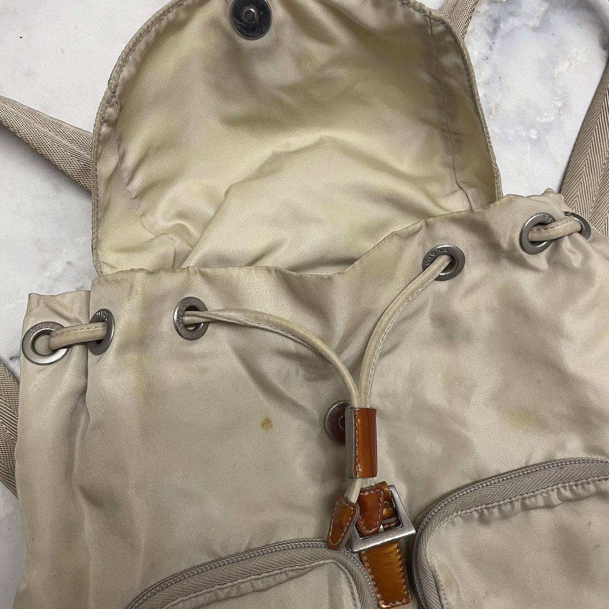 Prada Prada vintage nylon draw string rucksack Size ONE SIZE - 3 Thumbnail