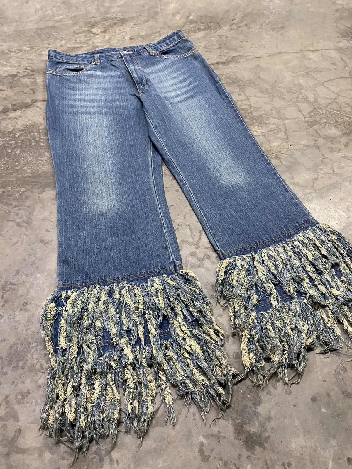 Beauty Beast × Japanese Brand Rare Flare Vintage 80s Hippie Style Baggy Jeans Size US 32 / EU 48 - 1 Thumbnail