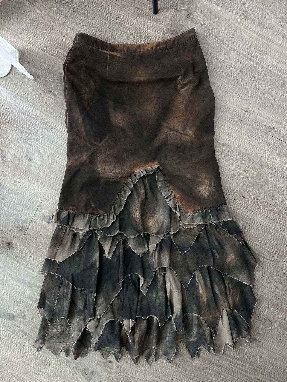 Japanese Brand × Vintage Vintage RQ-BL Avant Garde Long Brown Womens Skirt Size 32" / US 10 / IT 46 - 3 Thumbnail