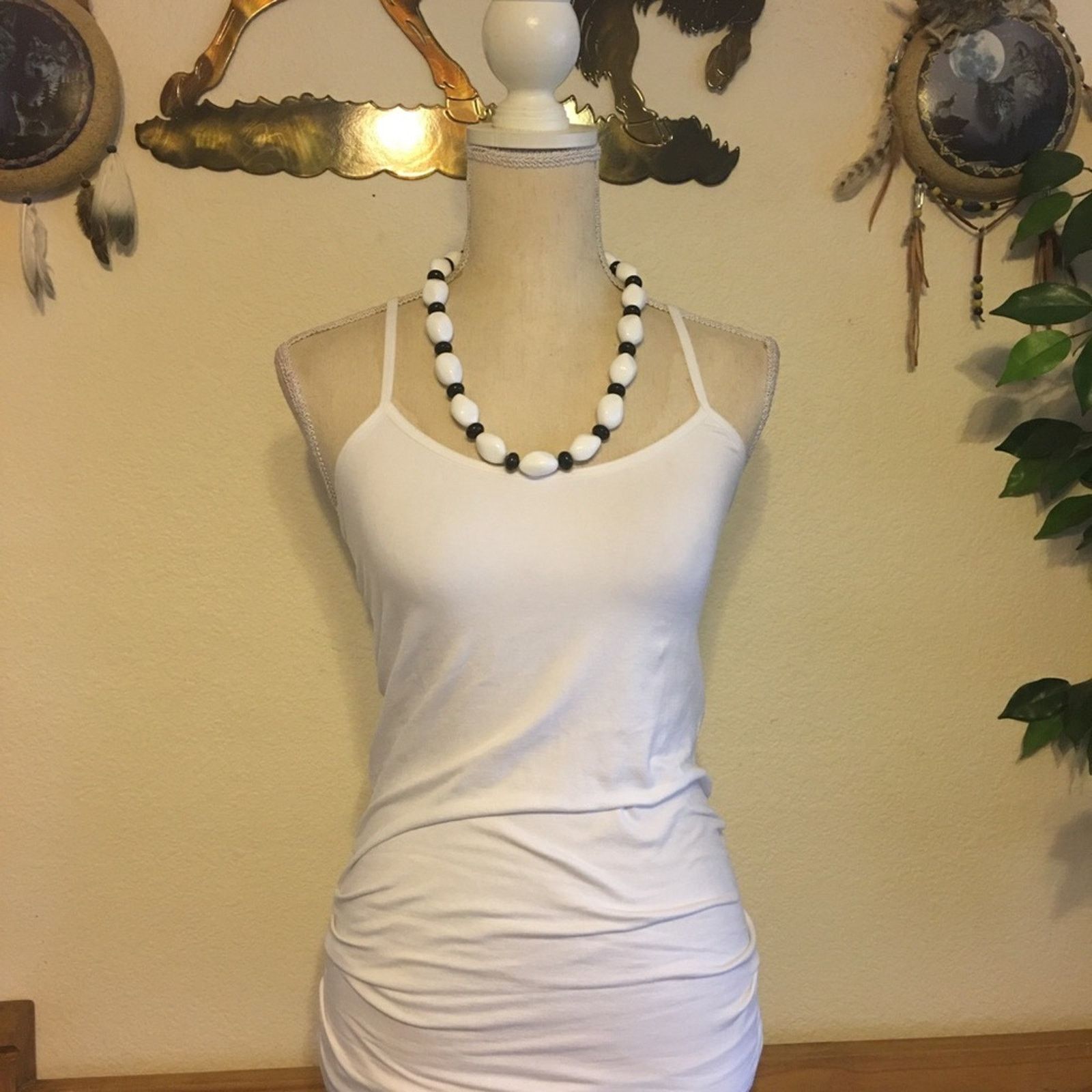 Vintage Vintage chunky black and white bead necklace Size ONE SIZE - 4 Thumbnail