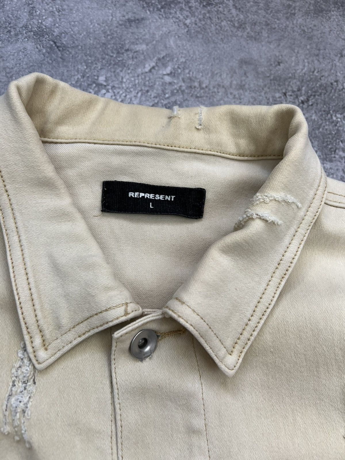 Represent Clo. Represent Denim Beige Jacket Bomber Rare Size US L / EU 52-54 / 3 - 4 Thumbnail