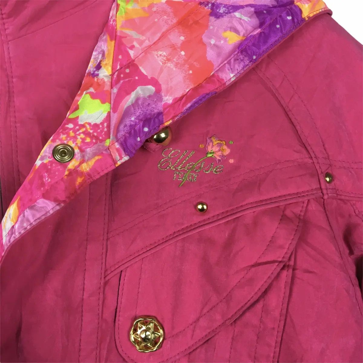 Ellesse Vtg ELLESSE ITALIA Pink Pop Art Rainbow Ski Winte Size L / US 10 / IT 46 - 3 Thumbnail