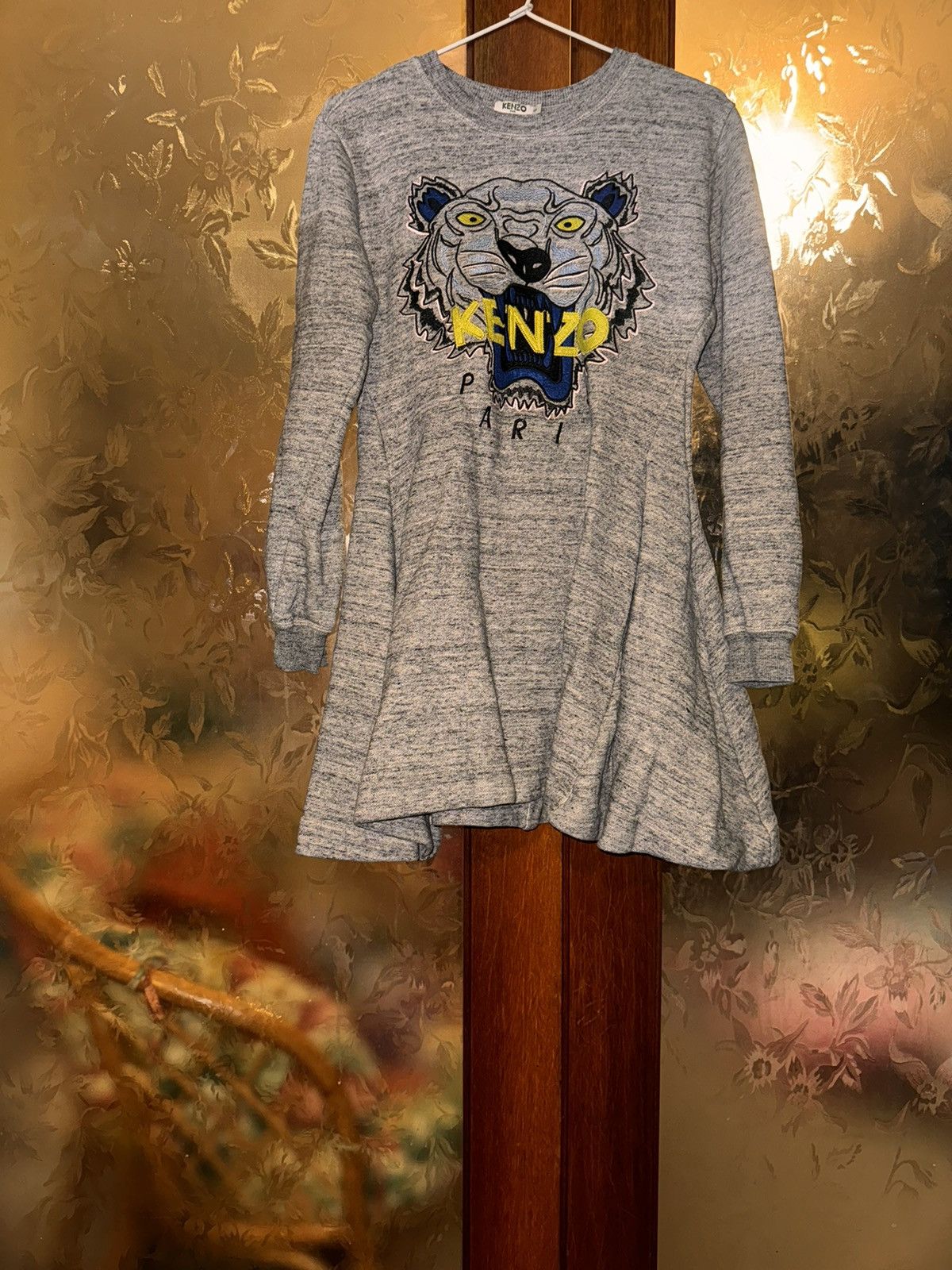 image of Kenzo Long Sleeves Dress in Grey, Women's (Size XS)