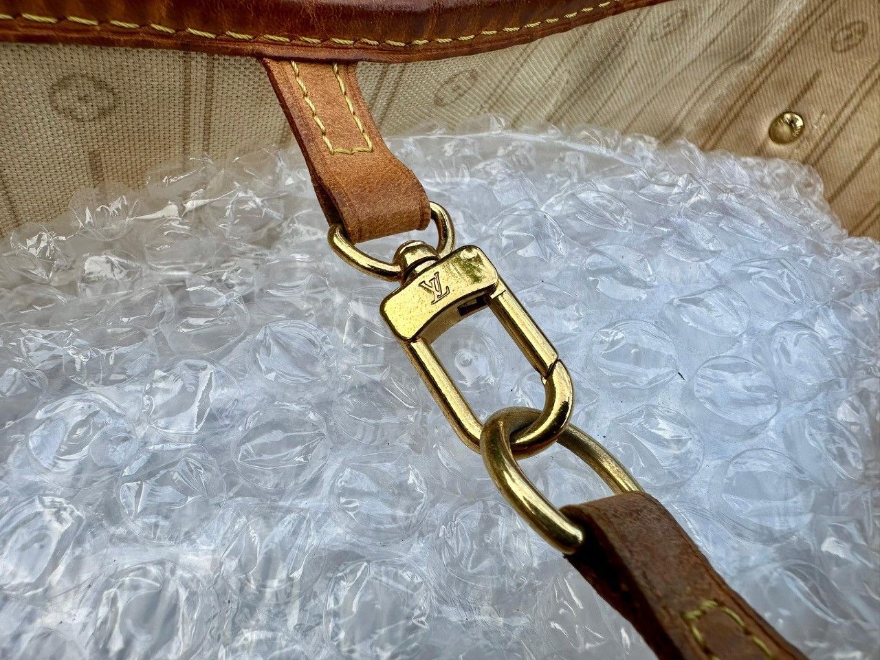 Louis Vuitton Authentic Louis Vuitton Damier Azur Neverfull MM Tote Bag Size ONE SIZE - 9 Thumbnail