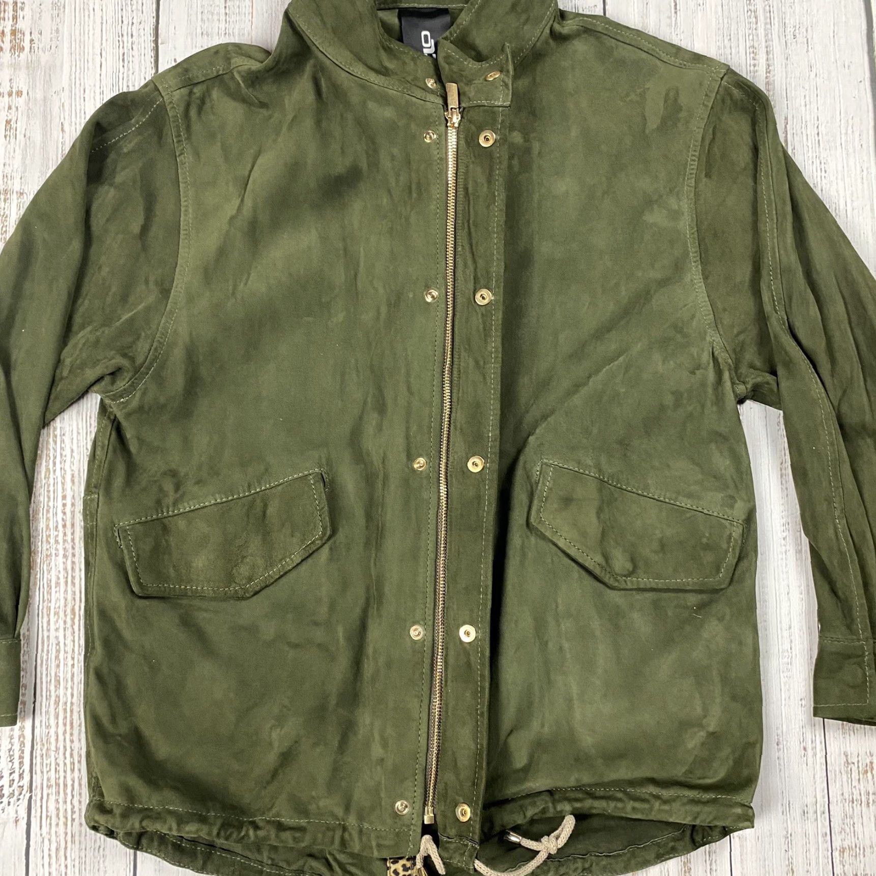 Vintage VINTAGE Flo & Clo Women's Moto Jacket Long Sleeve Green Suede Leather Size 38 Fall Winter Size XS / US 0-2 / IT 36-38 - 7 Thumbnail