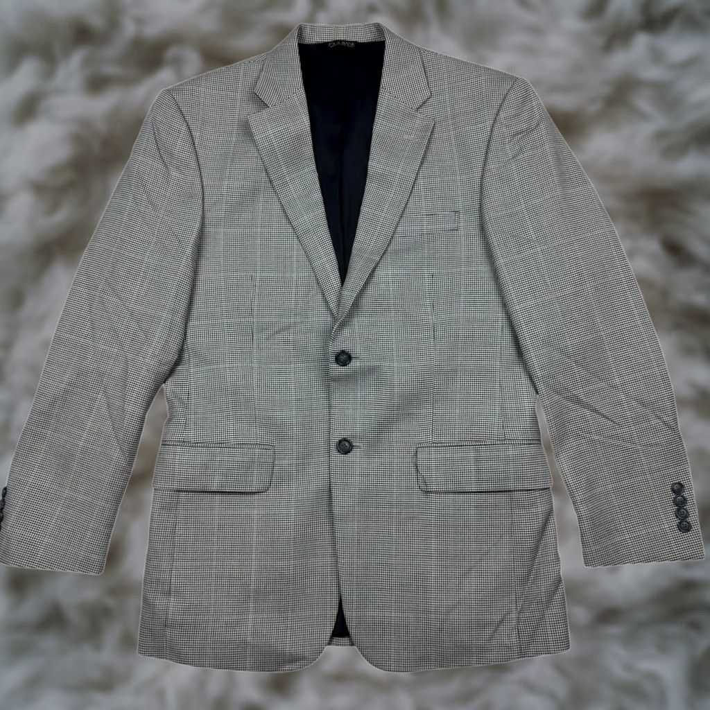 Jos. A. Bank Jos. A. Bank Traveler's Men's 100% Wool Blazer Jacket Gray 38R Size 38R - 1 Thumbnail
