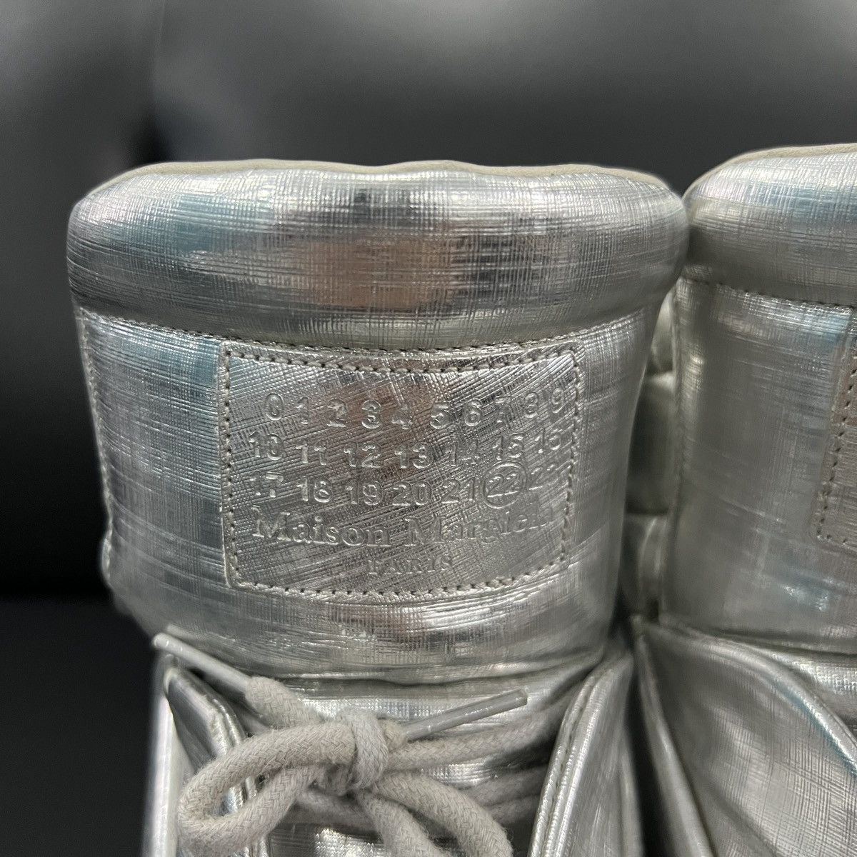 Maison Margiela Maison Margiela “Future” Liquid Silver High-Top Sneakers Size US 7 / EU 40 - 25 Thumbnail
