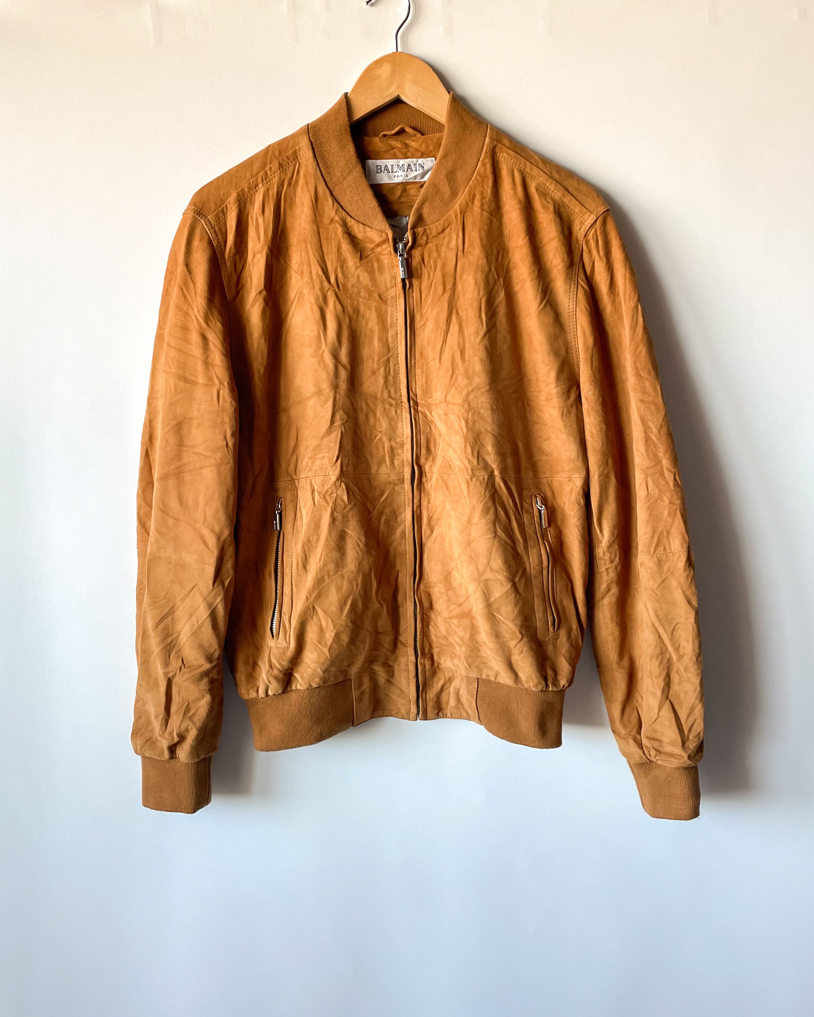 Balmain Balmain Suede Bomber Jacket Size US M / EU 48-50 / 2 - 1 Thumbnail