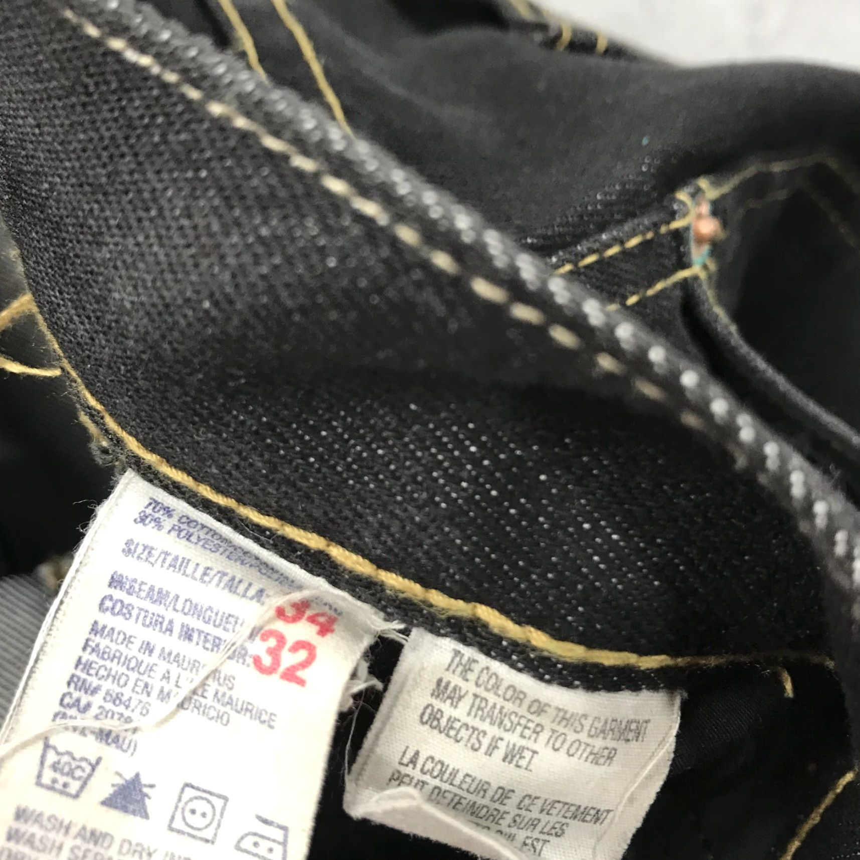 VINTAGE Tommy Hilfiger Jeans Mens 34x32 Black Baggy Carpenter Hip Hop Denim 90s