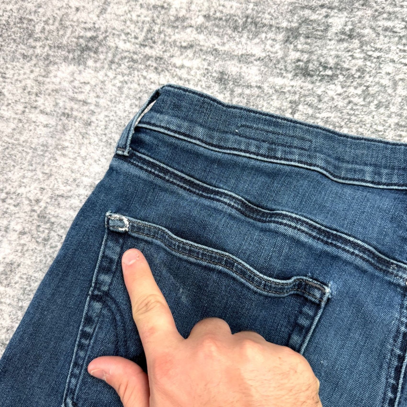 Edwin Edwin Jeans Mens Slim Straight Stretch Distressed Denim Blue 34x32 Regular 5-Pocket Denim Jeans Mens Size US 34 / EU 50 - 7 Thumbnail