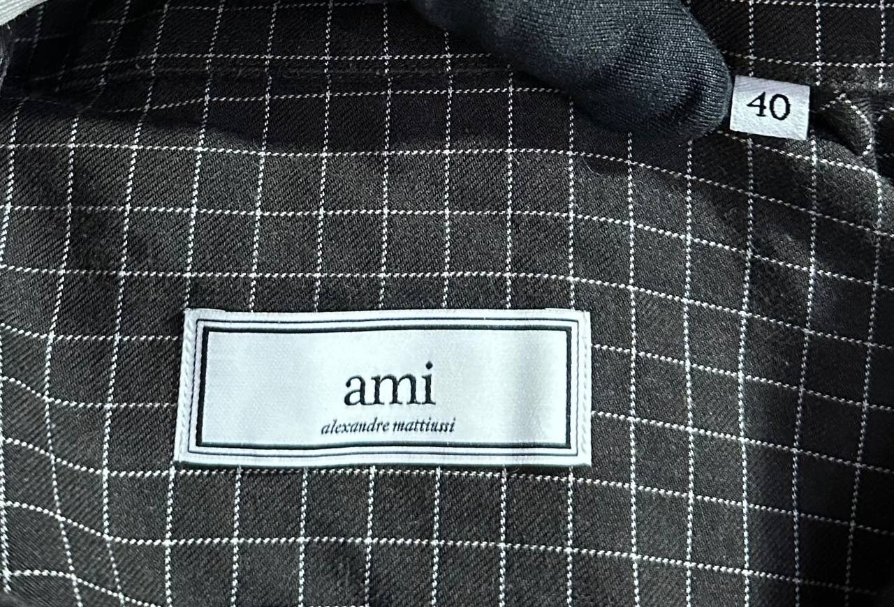 AMI AMI PARIS Alexandre Mattiussi Plaid Shirt buttons brown sz40 Size US M / EU 48-50 / 2 - 7 Thumbnail
