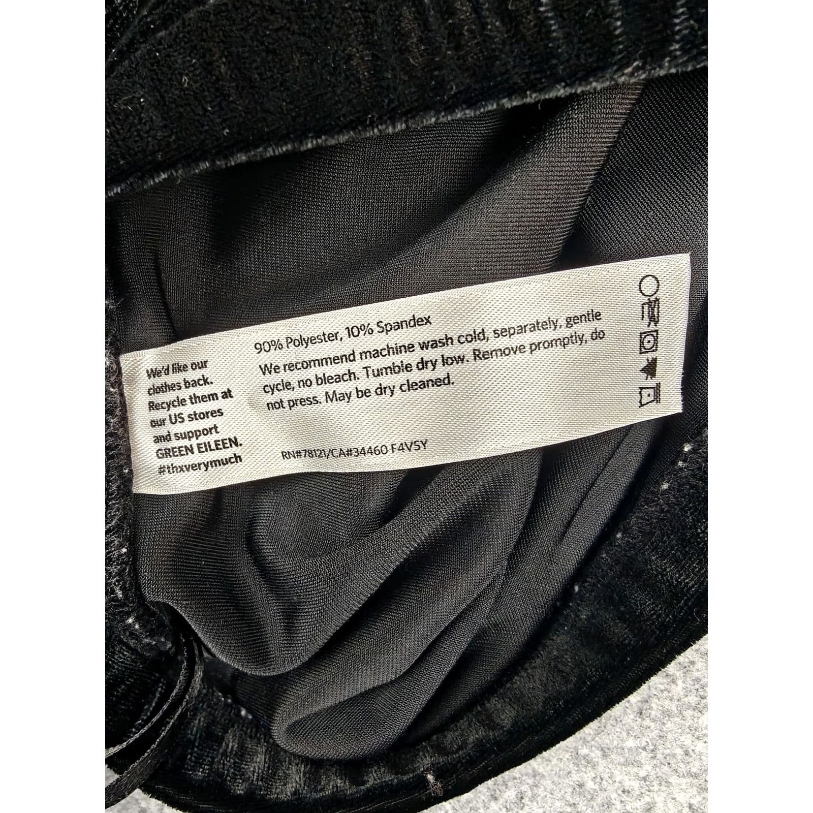 Eileen Fisher Eileen Fisher Leggings Womens PM Black Velvet High Rise Ankle Stretch Pants Size 32" / US 10 / IT 46 - 3 Thumbnail