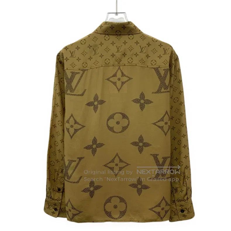 Louis Vuitton Louis Vuitton Brown logo full print mulberry silk lapel si Size XXS / US 00 / IT 34 - 2 Thumbnail